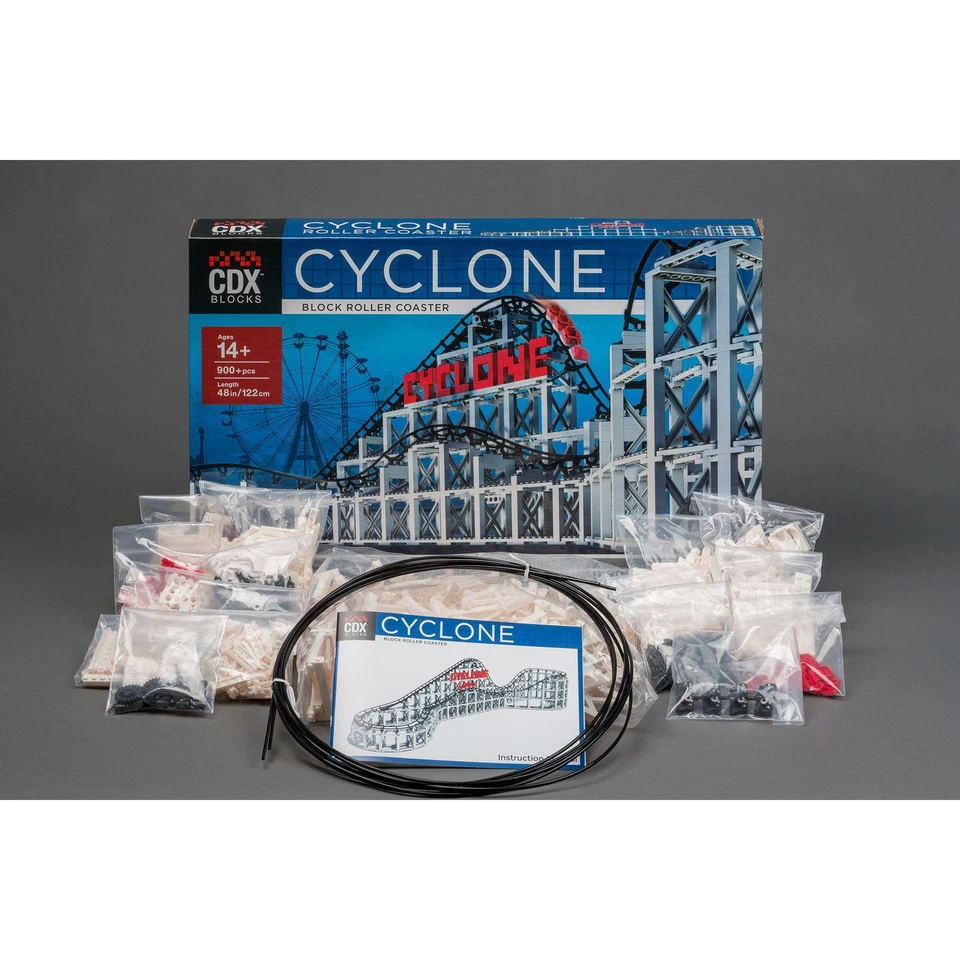 CDX Blocks Cyc1 Cyclone Roller Coaster Building Block System White