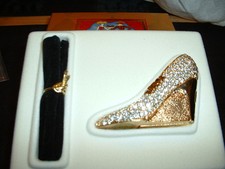 Estee Lauder Solid Perfume Compact "White Glass Slipper" Mib