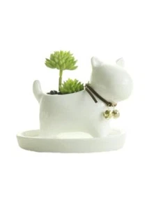 Cute Succulent Planter Animal Shaped Flower Pot Decor for Home Office Desk Dog - Picture 1 of 5