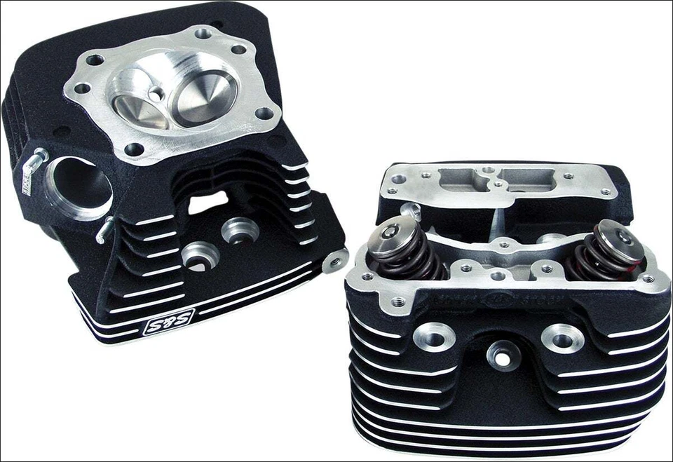 Culatas S&S Cycle negras súper stock para Harley Evolution Big Twin EVO Foto 1 de 1