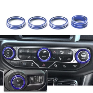 Headlight Air Condition Switch Cover Trim Ring Blue For Jeep Wrangler JL JT 18 - Bild 1 von 6