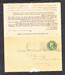 UY7 POSTAL CARD CONNECTICUT TO ERIE PENNSYLVANIA 1930 - Picture 1 of 2