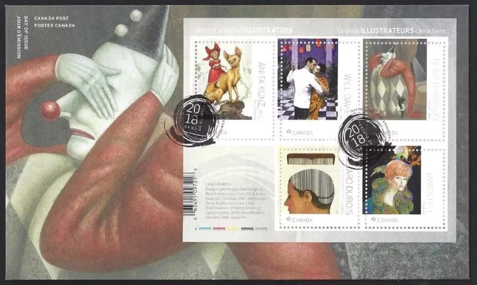 CANADA - FDC - SCOTT #3092 - Great Canadian Illustrators - 2018 - Image 1 of 1