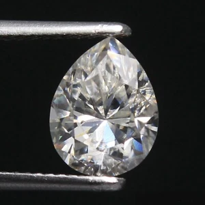 Amazing ! Natural DE Color VVS1 Brilliant Cut White 7x5 mm Pear Loose Diamond - Picture 1 of 7