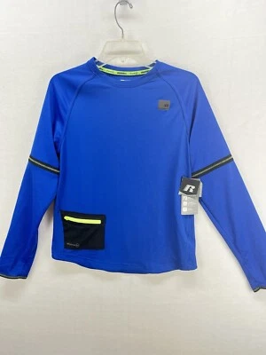 NUEVO CON ETIQUETAS Camisa de Correr Russell Mujer Manga Larga Talla 18 Reflectante Borde Cremallera Bolsillo Foto 1 de 4