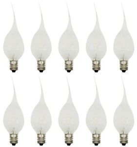 10 Silicone Dipped LED Night Light Bulbs, For Window Candles C7 Base, 0.7w,120v - Picture 1 of 6