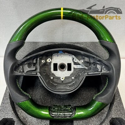 Volante de fibra de carbono apto para Mercedes-Benz AMG C43 C63 W204 W205 SLC GLE GLS Foto 1 de 4