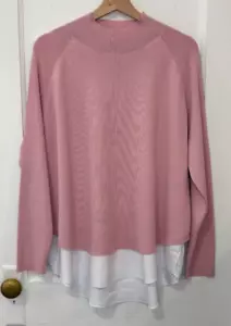 NWT Ted Baker Women's Popilia Mock Neck Knit Pink/White Sweater,TB 5, Disclaimer - Picture 1 of 14
