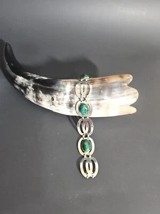Pulsera de Colección Corona de Ley William Richards Amazonita Verde Turquesa Eslabón Concho - Imagen 1 de 16