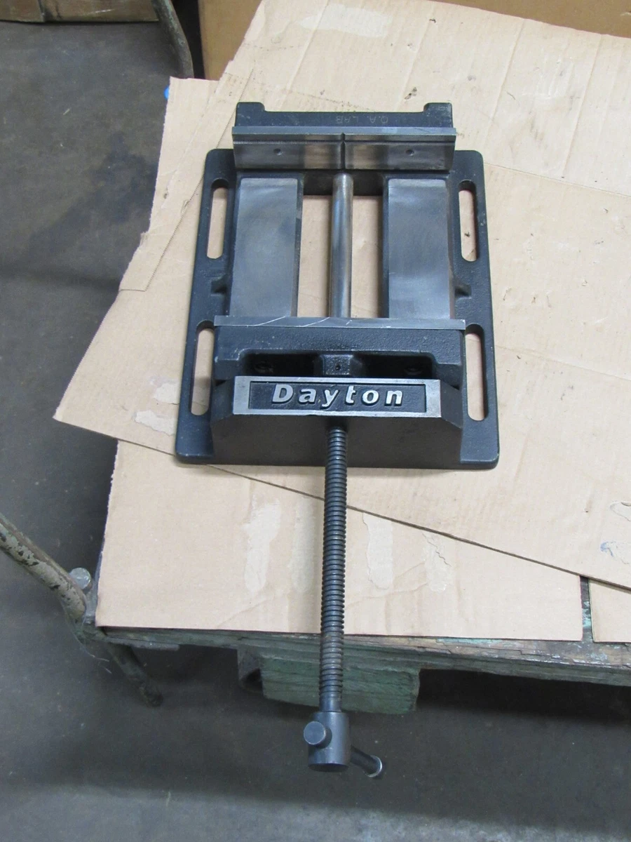 Dayton 3W761 Drill Press Vise - 4 Inch Jaw Opening, 4 Inch Width For Workshop & Manufacturing