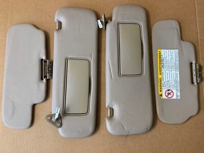 98-07 丰田陆地巡洋舰雷克萨斯 LX470 遮阳板 全套 司机 乘客 棕褐色 原始设备制造商 — 第 1/4 张图片