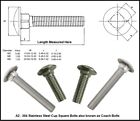 M5 Stainless Steel Carriage Bolts A2 Stainless Cup Square Coachbolts