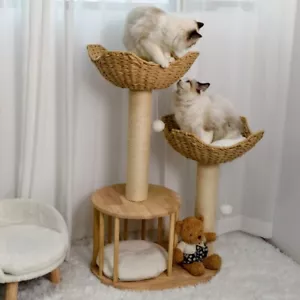 Kratzbaum Katzenbaum Katzenkratzbaum Kletterbaum Spielbaum für Katzen 100 cm XXL - Bild 1 von 23