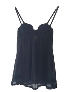 NWOT Sophie & Me Black Sheer Nightie Gown Size Small - Picture 1 of 8