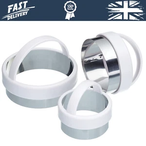 Juego de cortador de pastelería de 3 piezas KitchenCraft, redondo, borde liso, ideal para bollos, - Imagen 1 de 5