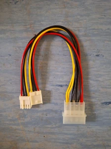 Cavo Alimentazione Duplicatore MOLEX da 4 Pin a 2x 4 Poli FLOPPY Drive 20cm - Photo 1/3