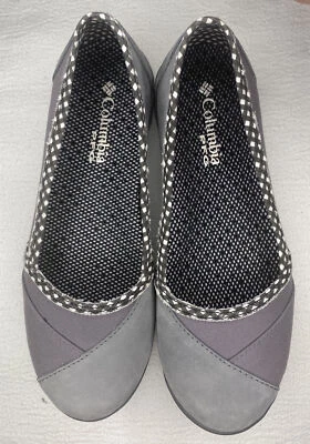 ZAPATOS PLANOS COLOMBIA PFG SIN CORDONES GRIS MUJER TALLA 8.5 Foto 1 de 3