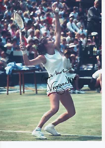 VIRGINIA WADE Signed 12x8 Photo WIMBLEDON TENNIS Champion COA - Picture 1 of 1