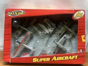 Fast Lane Super Aircraft Set W/ Collector cards Die Cast  Damaged Box SEE PICS - Picture 1 of 7