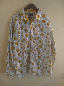 Men's Inserch Premium Cotton Gold Coin and Paisley Pattern Dress Shirt - 3XL - Picture 1 of 4