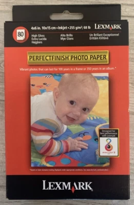 NEW Lexmark 10x15cm High Gloss PerfectFinish Photo Paper for all Lexmark inks - Image 1 of 4