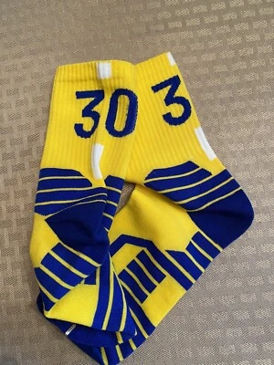 Calcetines de baloncesto número 30 Stephen Curry amarillo/azul nuevos Foto 1 de 2
