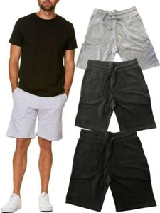 New Mens Fleece Sweat Shorts Elasticated Waist Gym Running Jogging Shorts Pants - Picture 1 of 4