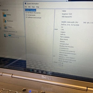 Dell Inspiron 1525 15" Intel Core 2 Duo 4GB RAM 160GB - BAD BATTERY/NO CHARGER. - Picture 1 of 8