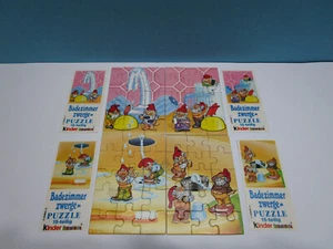 Superpuzzle Die Badezimmerzwerge 1991 + alle 4 Bpz 100% Original - Bild 1 von 2