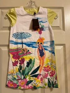 NWT Catimini Beach Theme Dress Girls Size 8 - Picture 1 of 3