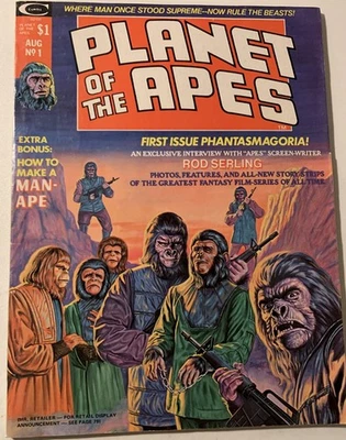 PLANETA DE LOS SIMIOS 1 REVISTA MARVEL EN BLANCO Y NEGRO 1974 ARTE PLOOG RARO EN SUBASTA Foto 1 de 4