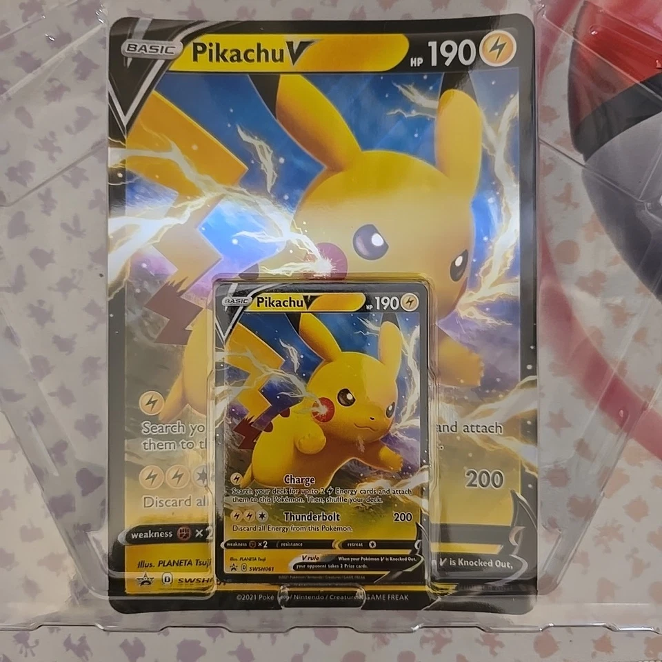 Pikachu V SWSH061 SWSH: Sword & Shield Promo Cards Holo And Jumbo - Image 1 of 1