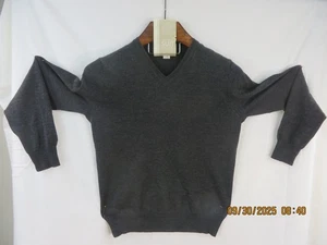 CLUB MONACO GR. XS Herren 100% Wolle anthrazit grau V-Ausschnitt Pullover Sweater - Bild 1 von 17