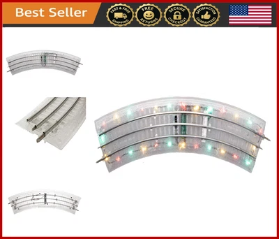 Lighted Electric O Gauge O36 Curve Track Set, 4-Pack, White, Model Train Accesso - Image 1 of 4