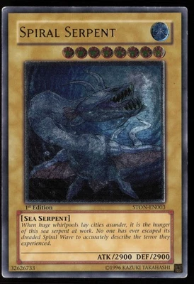 Yugioh Spiral Serpent STON-EN003 1st Edition Ultimate Rare NM - Image 1 of 2