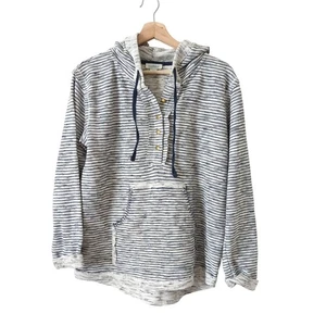 Sundance Womens Pullover Hoodie Sweatshirt White Blue Oversize Lounge XS - Picture 1 of 6