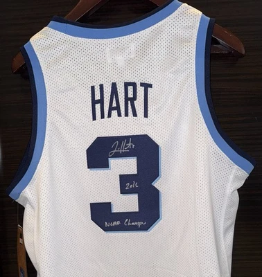 Camiseta autografada Josh Hart "2016 NCAA Champs" Villanova marca retrô assinada (certificado de autenticidade BAS) - Imagem 1 de 4