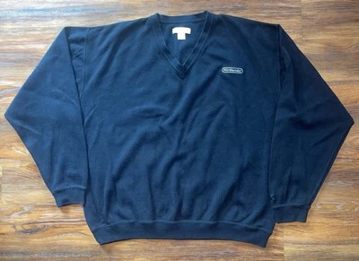 Sudadera Oficial Nintendo Cutter Buck Cuello en V Algodón XL Negra Y2K Bordada Foto 1 de 4