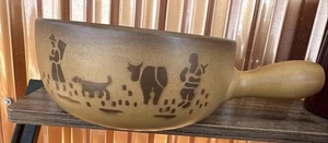 Olla de fondue Landert Swiss Cow Scene de colección con mango - Imagen 1 de 7