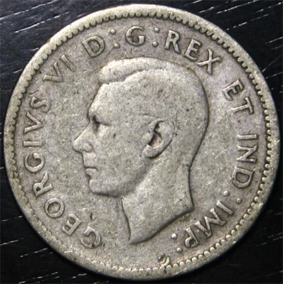 1941 Silver (.800) Canadian Dime 10C World Coin - Image 1 of 2