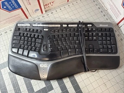 Microsoft Natural KU-0462 Ergonomic Keyboard 4000 v1.0 Black USB Wired - Image 1 of 4