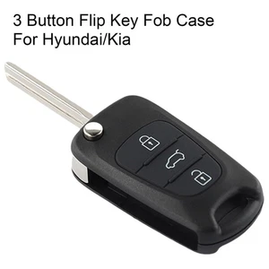 Key Shell for Hyundai Vehicles with 3 Buttons Including For Veloster Model - Picture 1 of 24
