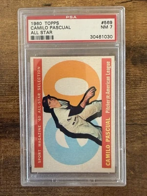 1960 Topps - Camilo Pascual All Star #569 PSA 7 Foto 1 de 2