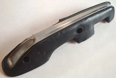 1963-1964 Ford Galaxie 500 Left Front Door Arm Rest & Trim, Original Black Vinyl - Image 1 of 4