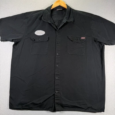 Camisa de Trabajo Dickies Para Hombres Negra Manga Corta Doble Bolsillo Parche 3XL Tienda Informal Foto 1 de 4