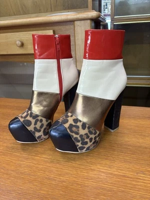 Stivali da discoteca Daisy Street anni 70 taglia 4 - Immagine 1 di 4