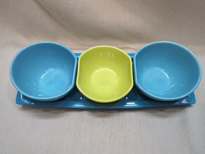 Serving Tray bowls Relish Taco Bar Salsa Server TAG Domo - Image 1 of 4