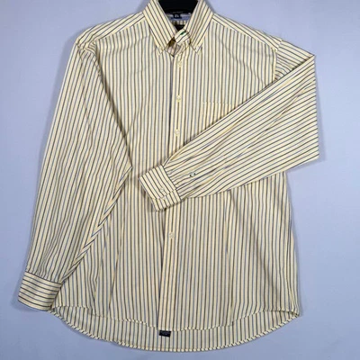 Tommy Hilfiger Regatta Classics De Colección Pin Rayas Amarillo Azul 15.5 34-35 Algodón Foto 1 de 4