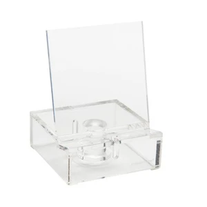 Acrylic Bloc Holder, Desktop Organization and Office Supplies, 4” W x 4” L x ... - Picture 1 of 9