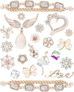 Bling Metal Shoe Charms – Cute Chain Decorations Accessories for Girls & Women G - Picture 1 of 12